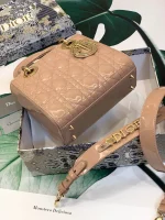 ABCDior Calf Patent Leather Rattan Tote Size: 20 x 16.5 x 8cm - Image 2