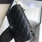 Black Lambskin Gold Buckle - Image 2