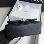 Black Lambskin Gold Buckle - Image 3