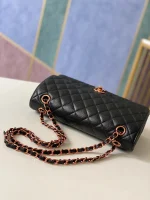 Chane Rose Gold Black Leather Size: 17cm Code: 115 - Image 3