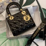 ABCDior Calf Patent Leather Rattan Tote Size: 20 x 16.5 x 8cm