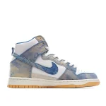 Carpet Company x Nike SB Dunk High SB Sneakers White & Blue - Image 4