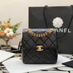 Black Vintage Backpack Size:20x19x8cm