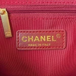 CHANE Underarm Bag Lychee Leather Size: 24.5×21.5x8cm - Image 3