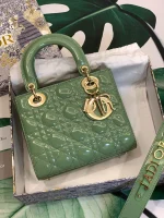 ABCDior Calf Patent Leather Rattan Check Handbag Size:20 x 16.5 x 8cm - Image 2