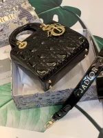 ABCDior Calf Patent Leather Rattan Tote Size: 20 x 16.5 x 8cm - Image 2