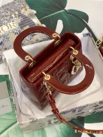 ABCDior Calf Patent Leather Rattan Tote Size: 20 x 16.5 x 8cm - Image 3