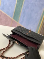 Chane Rose Gold Black Leather Size: 17cm Code: 115 - Image 6