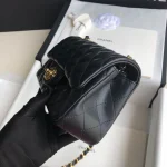 Black Lambskin Gold Buckle - Image 4