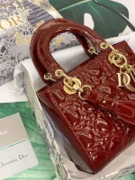 ABCDior Calf Patent Leather Rattan Tote Size: 20 x 16.5 x 8cm - Image 4