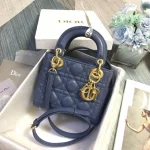 Blue Sheepskin Bag Size: 17cm - Image 5