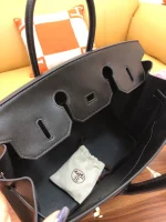 Birkin box black with gold buckle - Image 4