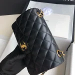 Black Lambskin Gold Buckle - Image 5