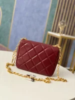 Chane Flap Bag Size: 20 6.5 14.5cm Code: AS2693 - Image 5