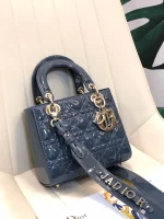 ABCDior Calf Patent Leather Rattan Lattice Tote Size 20 x 16.5 x 8cm - Image 4