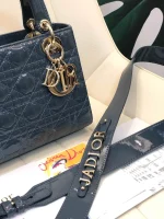 ABCDior Calf Patent Leather Rattan Lattice Tote Size 20 x 16.5 x 8cm - Image 5