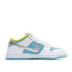 FTC Skateboarding x Nike SB Dunk Low Pro QSLAGOON PULSE Diamond Silver Ice Blue - Image 6