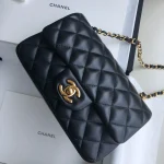 Black Lambskin Gold Buckle - Image 6