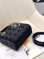 Dark blue leather shoulder strap - Image 6