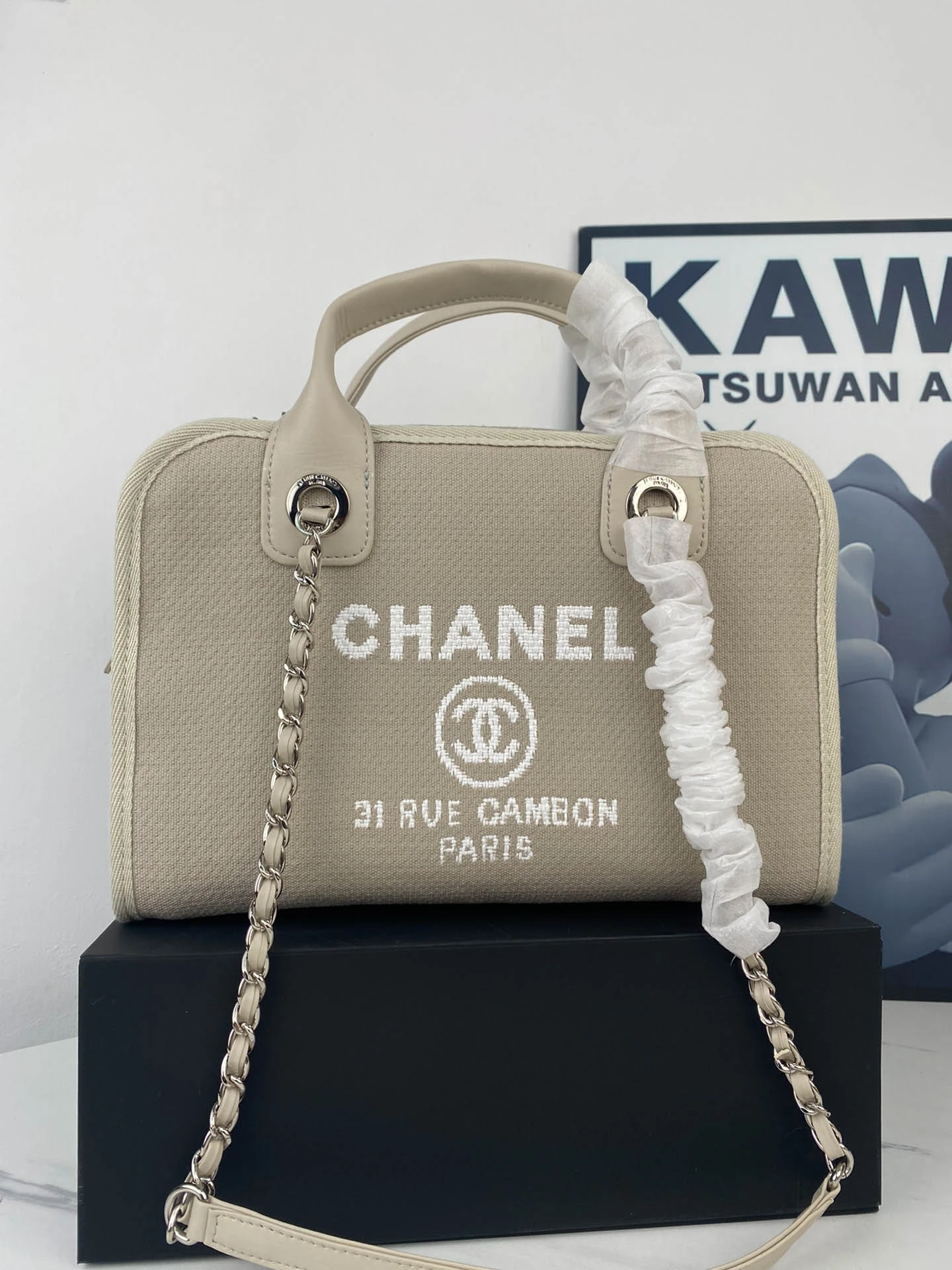 i7f09e913de74cff2737b6c12ccc7fd61.webp Canvas Bowling Bag Size: 28.5*28*12cm Model Number: AS8841 Grey - Image 1