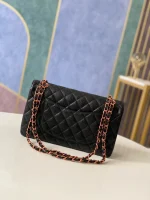 Chane Rose Gold Black Leather Size: 17cm Code: 115 - Image 8