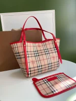 Checkered Tootsie Bag Size:W25.5*H29*D10cm Code:400123 - Image 7