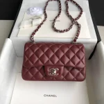 Black Lambskin Gold Buckle