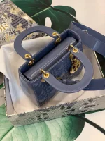 ABCDior Calf Patent Leather Rattan Tote Size: 20 x 16.5 x 8cm - Image 7