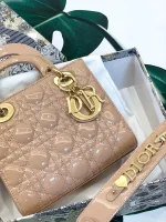 ABCDior Calf Patent Leather Rattan Tote Size: 20 x 16.5 x 8cm - Image 8