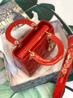 ABCDior Calf Patent Leather Rattan Tote Size: 20 x 16.5 x 8cm - Image 7