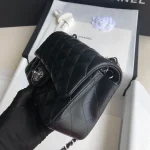 Black Lambskin Gold Buckle - Image 8