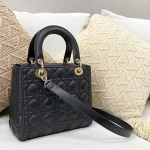 Dior Lady Dior in five-compartment lambskin detail - Image 9