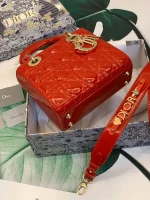 ABCDior Calf Patent Leather Rattan Tote Size: 20 x 16.5 x 8cm - Image 9