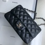 Black Lambskin Gold Buckle - Image 9