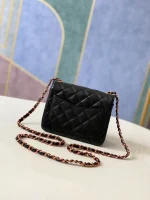 Chane Rose Gold Black Leather Size: 17cm Code: 115 - Image 9