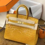 Crocodile Leather Bag Size: 25cm