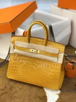 Crocodile Leather Bag Size: 25cm