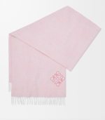 Anagram scarf in wool and cashmere pink