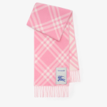 Check Cashmere Scarf pink