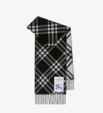 Check Cashmere Scarf black