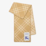 Check Wool Scarf Sand beige