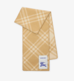 Check Wool Scarf Sand beige