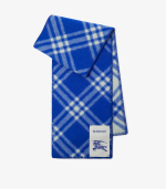 Check Wool Scarf Knight