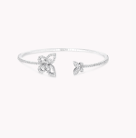 Butterfly Silhouette Open Diamond Bangle