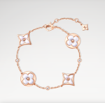 Color Blossom BB Star and Sun Multi-Motif Bracelet, Pink Gold, White Mother-of-Pearl and Diamonds