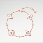Color Blossom BB Star and Sun Multi-Motif Bracelet, Pink Gold, White Mother-of-Pearl and Diamonds