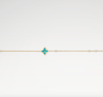 Color Blossom BB Star Bracelet, Yellow Gold, Amazonite and Diamond