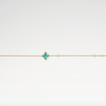 Color Blossom BB Star Bracelet, Yellow Gold, Amazonite and Diamond