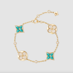 Color Blossom BB Star and Sun Multi-Motif Bracelet, Yellow Gold, Amazonite and Diamonds